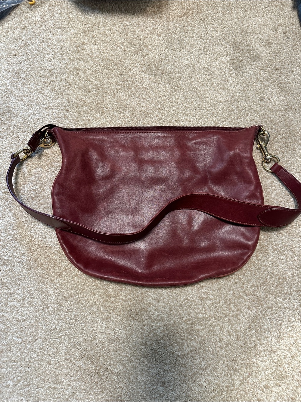 Gucci Burgundy Leather Shoulder Hobo